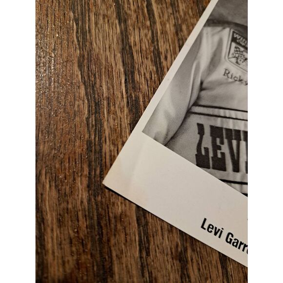 Vintage Ricky Rudd Levi Garrett NASCAR 7x5 Promo Photo B&W Paper Picture - Picture 3 of 4